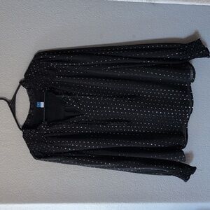 Old Navy black and silver blouse
